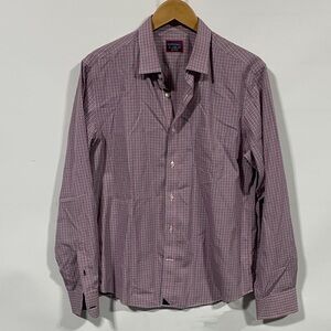 Untuckit Men's Burgundy Checkered Shirt